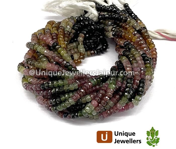 Tourmaline Far Faceted Roundelle Beads