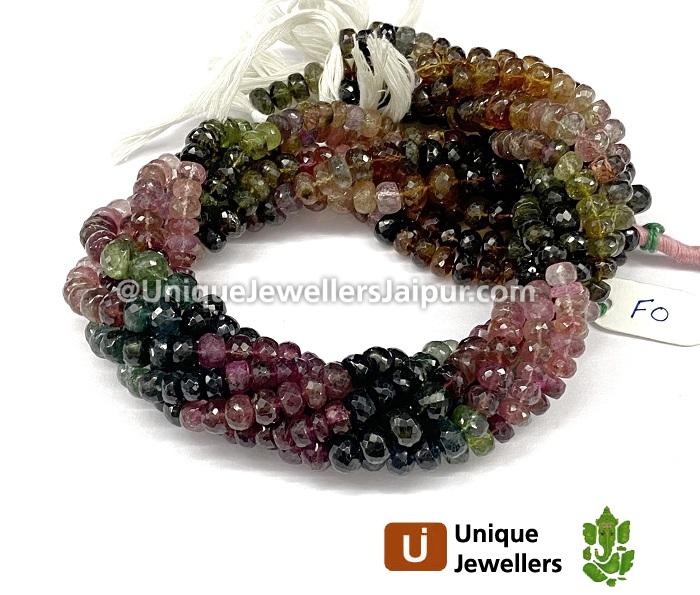 Tourmaline Far Faceted Roundelle Beads