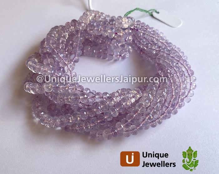 Scorolite Far Faceted Roundelle Beads