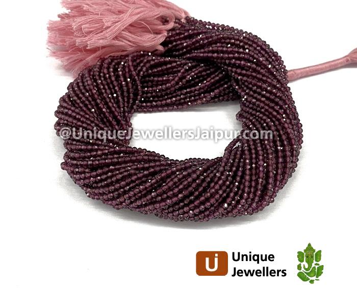 Rhodolite Garnet Micro Cut Round Beads