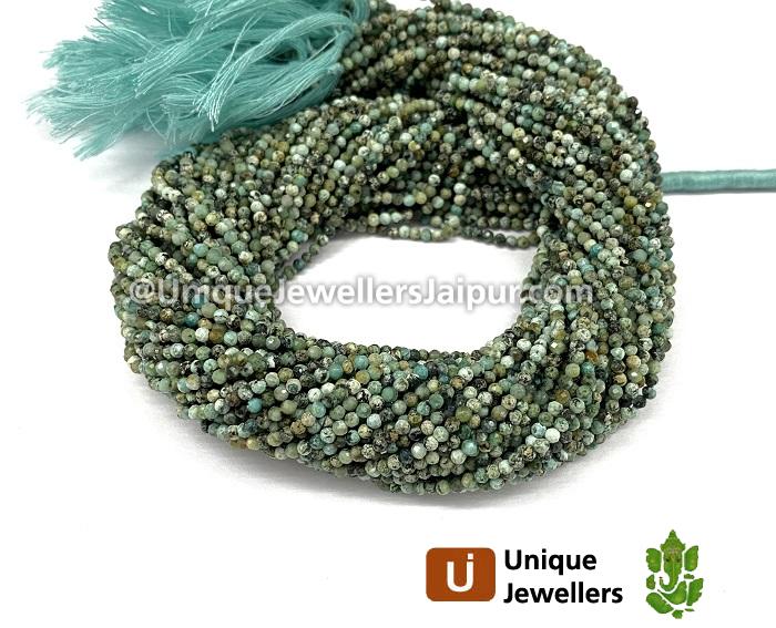 Turquoise Micro Cut Round Beads