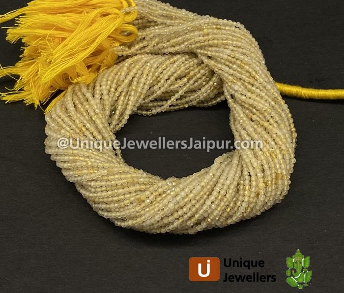 Golden Rutail Micro Cut Round Beads