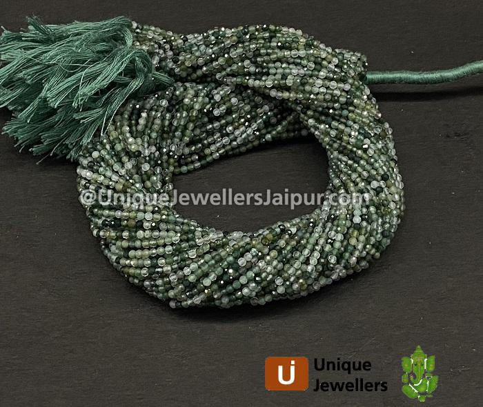 Green Rutail Micro Cut Round Beads