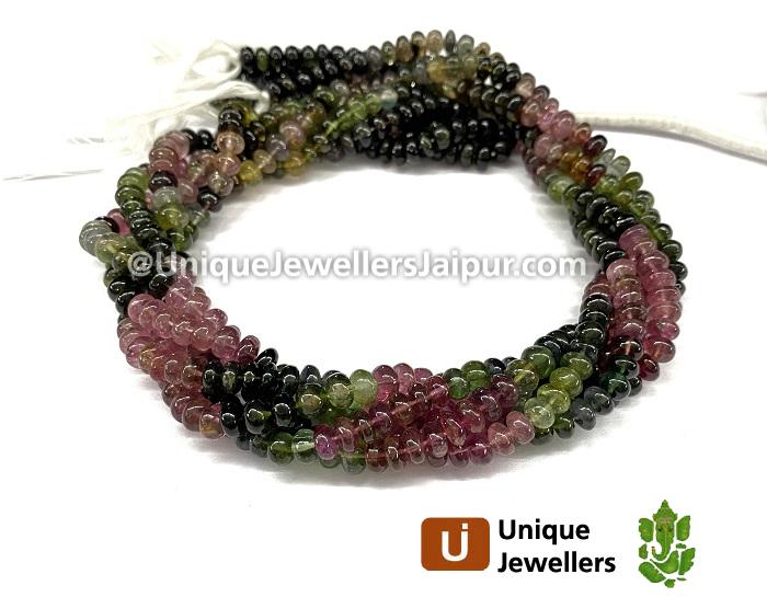 Tourmaline Far Smooth Roundelle Beads