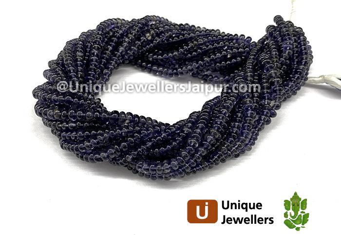 Iolite Smooth Roundelle Beads