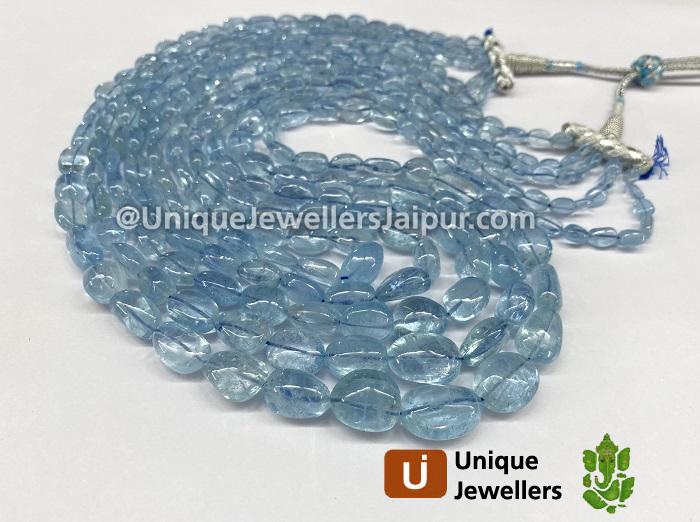 Aquamarine Far Smooth Nugget Beads