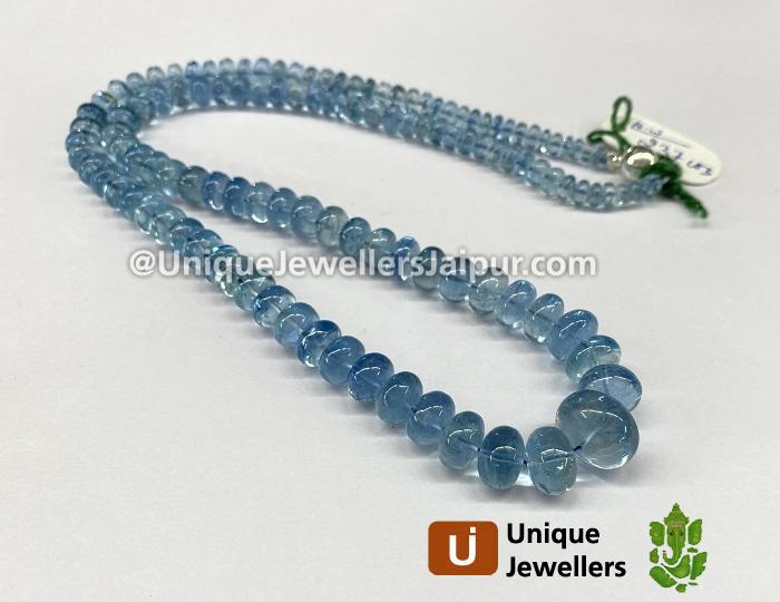 Aquamarine Far Smooth Roundelle Beads