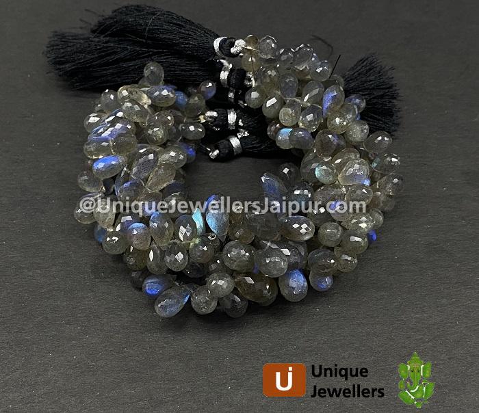 Labradorite Far Faceted Drops Beads