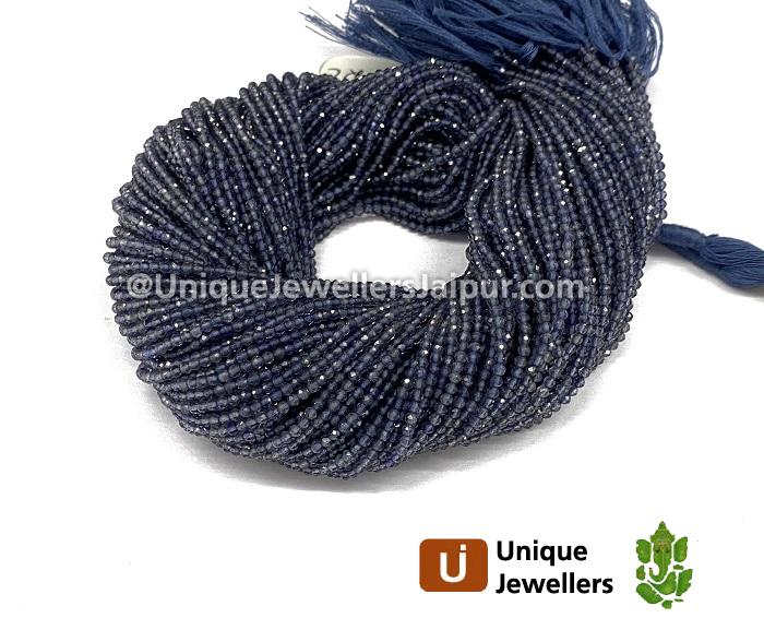 Iolite Micro Cut Round Beads