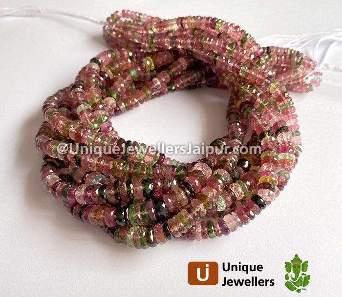 Tourmaline Far Faceted Tyre Beads