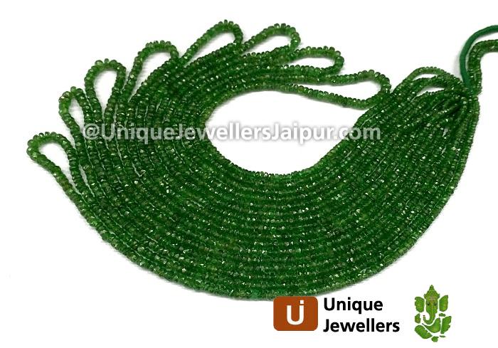 Tsavorite Faceted Roundelle Beads