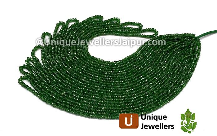 Tsavorite Faceted Roundelle Beads