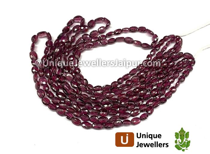 Rhodolite Garnet Faceted Oval Beads