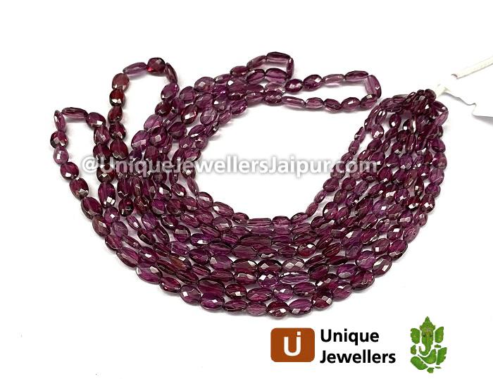 Rhodolite Garnet Faceted Oval Beads