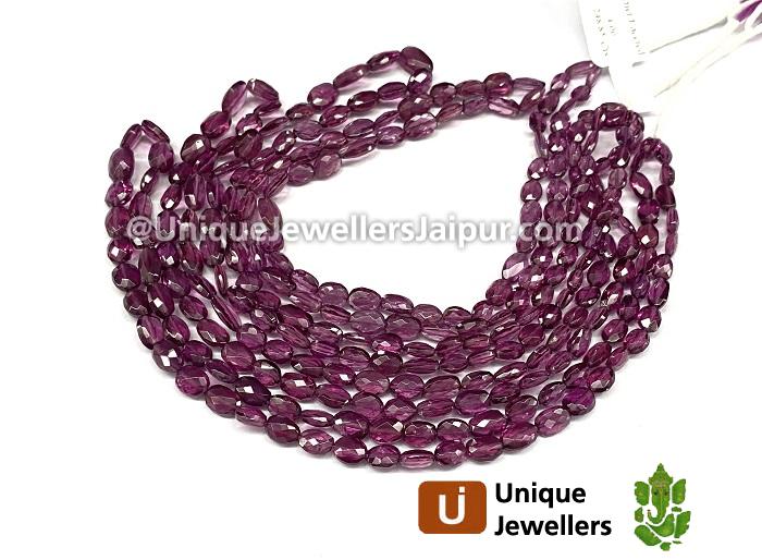 Rhodolite Garnet Faceted Oval Beads