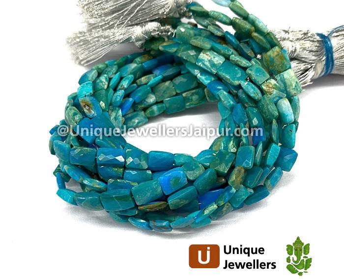 Natural Blue Opalina Faceted Chicklet Beads