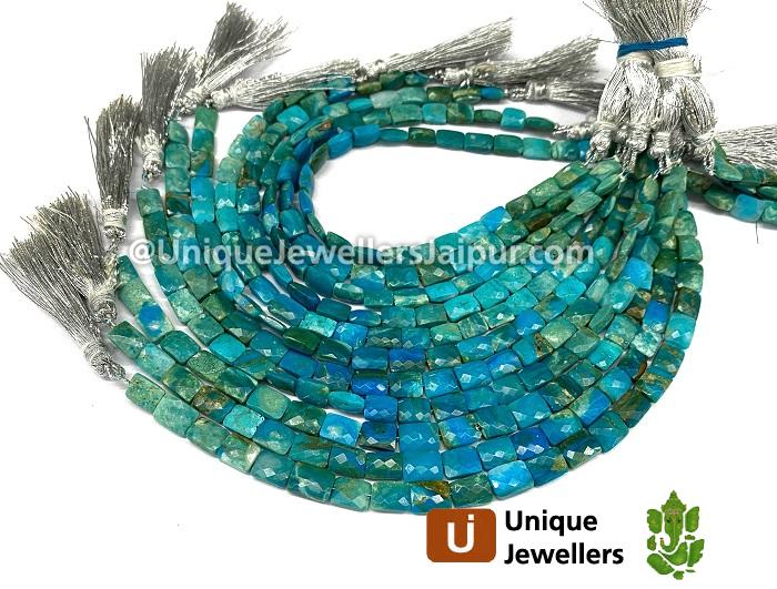 Natural Blue Opalina Faceted Chicklet Beads