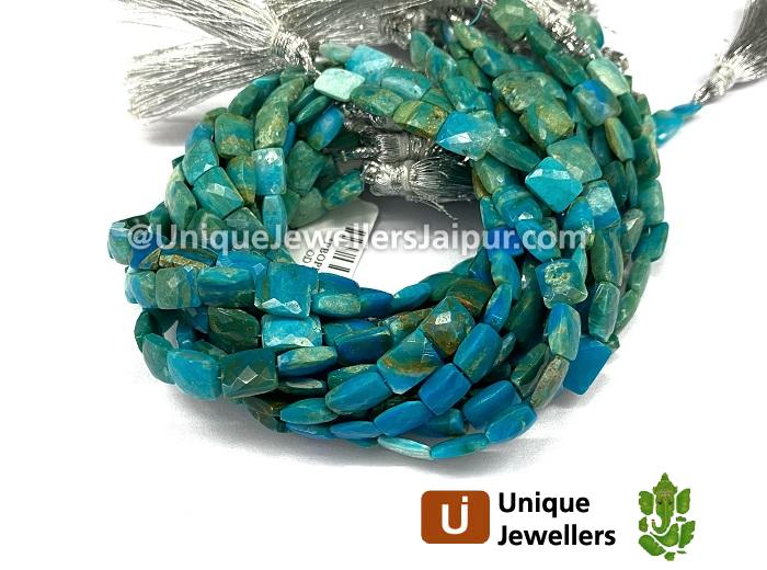 Natural Blue Opalina Shaded Far Faceted Chicklet Beads
