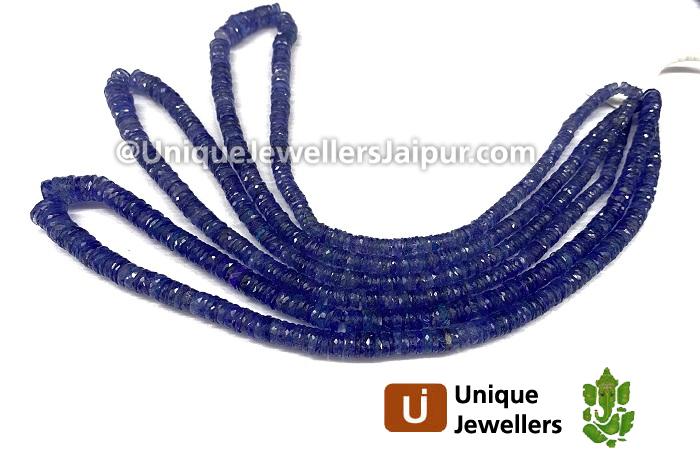 Tanzanite Faceted Tyre Beads