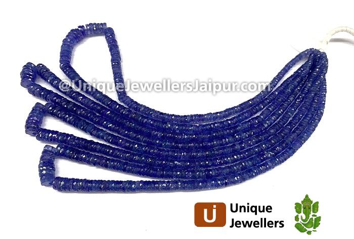 Tanzanite Faceted Tyre Beads