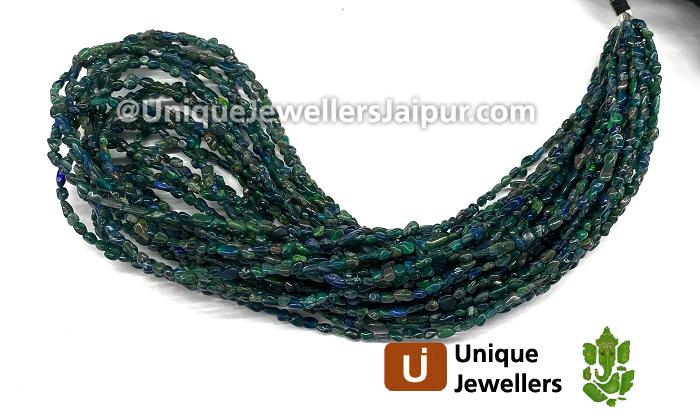 Bluish Green Ethiopian Opal Smooth Nugget Beads