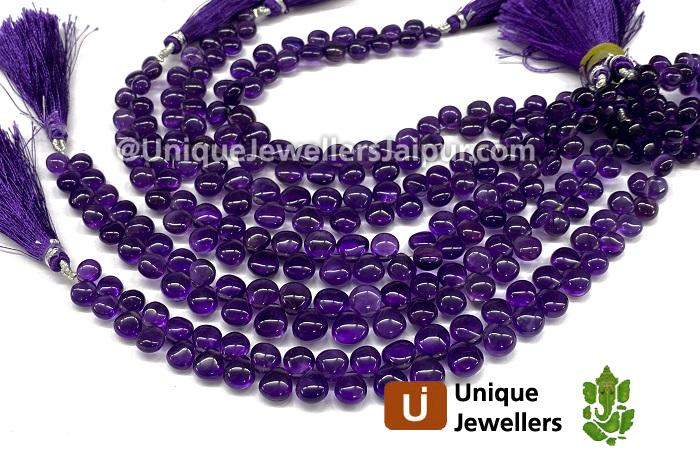 Amethyst Smooth Heart Beads