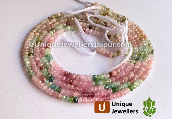 Afghan Tourmaline Smooth Roundelle Beads