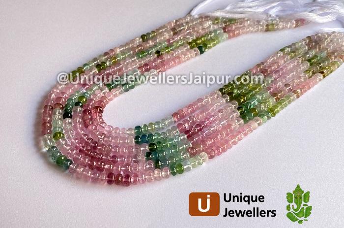 Afghan Tourmaline Smooth Roundelle Beads