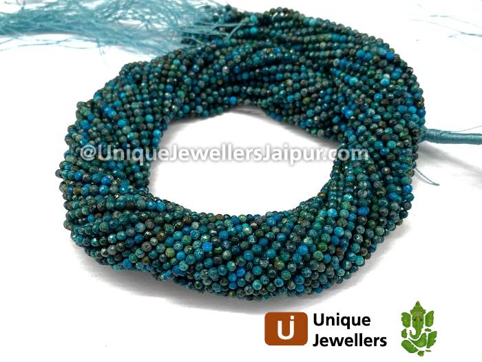 Chrysocolla Micro Cut Round Beads