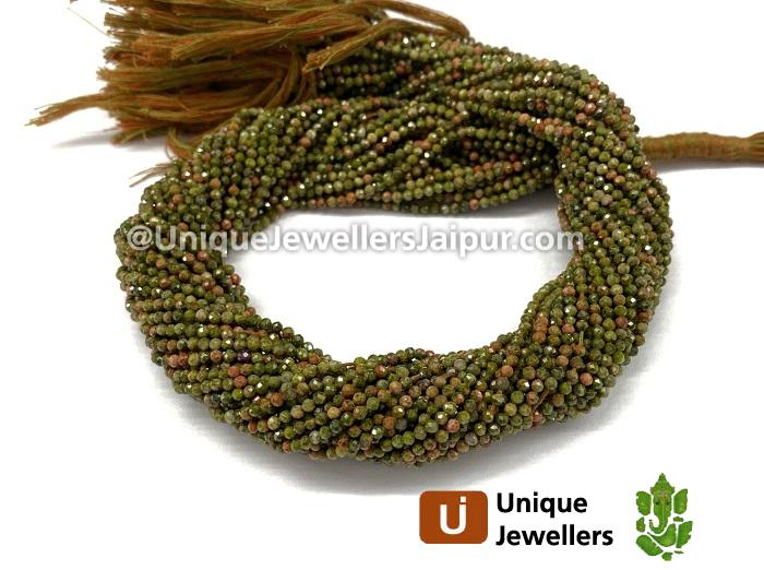 Unakite Micro Cut Round Beads