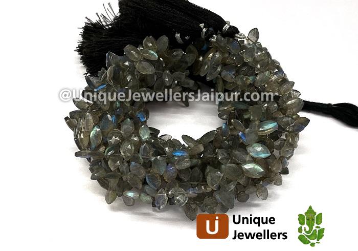 Labradorite Far Faceted Marquise Beads