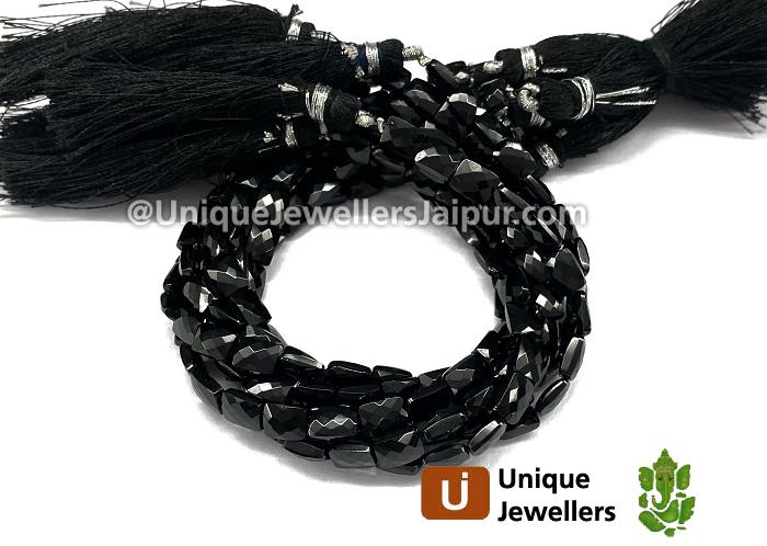 Black Spinel Faceted Chicklet Beads