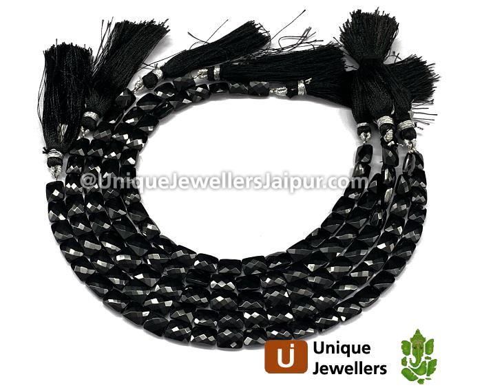 Black Spinel Faceted Chicklet Beads