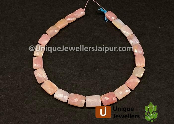 Pink Opal Faceted Chicklet Beads