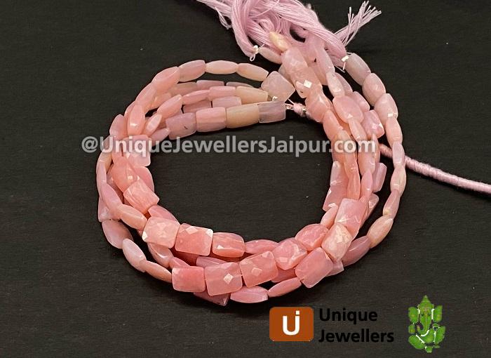 Pink Opal Shaded Faceted Chicklet Beads