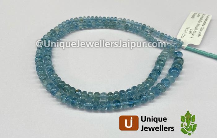 Aquamarine Smooth Roundelle Beads