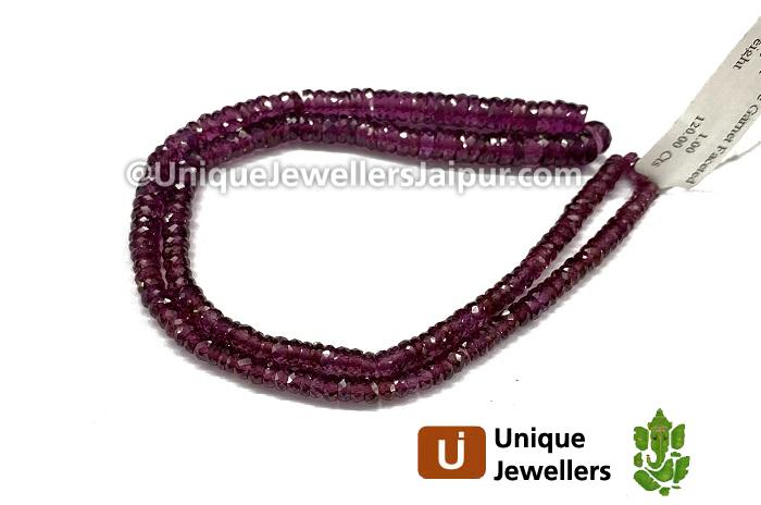 Rhodolite Garnet Faceted Tyre Beads