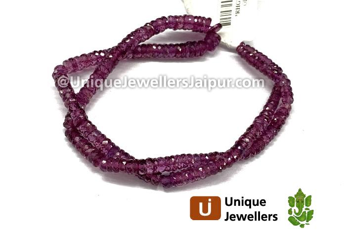 Rhodolite Garnet Faceted Tyre Beads