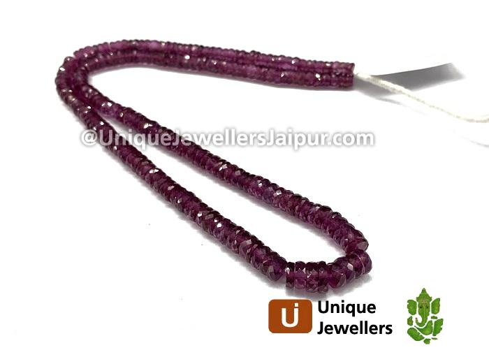 Rhodolite Garnet Faceted Tyre Beads