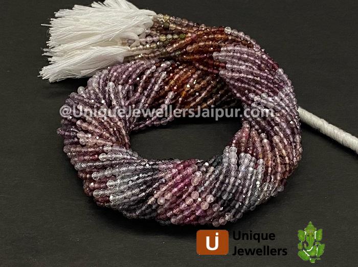 Multi Spinel Micro Cut Roundelle Beads