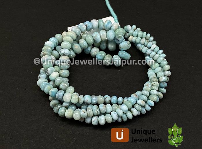 Larimar Smooth Roundelle Beads