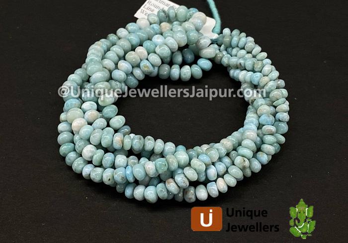 Larimar Smooth Roundelle Beads