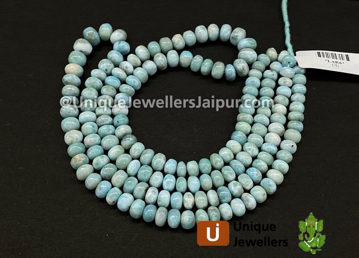 Larimar Far Smooth Roundelle Beads