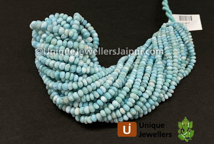 Larimar Smooth Roundelle Beads