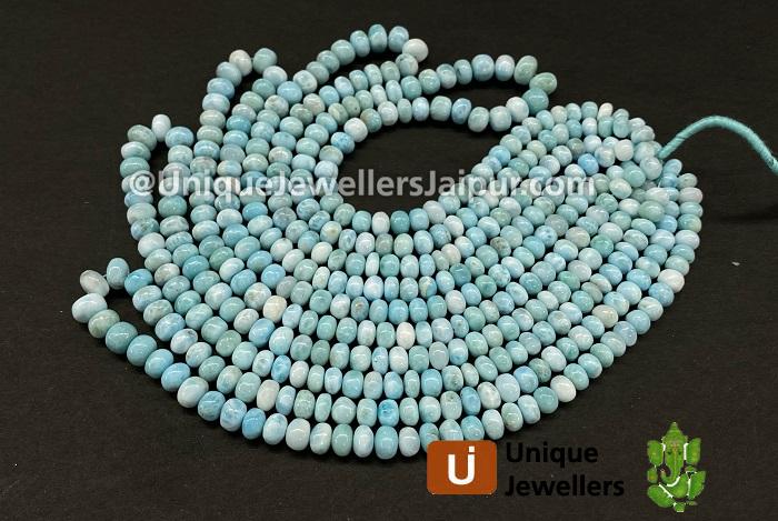 Larimar Far Smooth Roundelle Beads