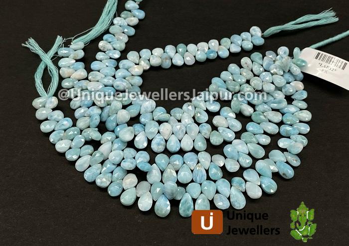 Larimar Faceted Pear Beads