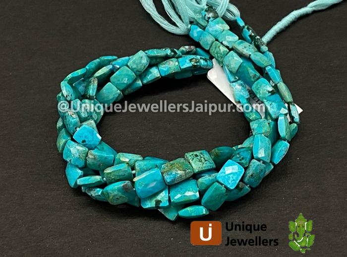 Chrysocolla Faceted Chicklet Beads