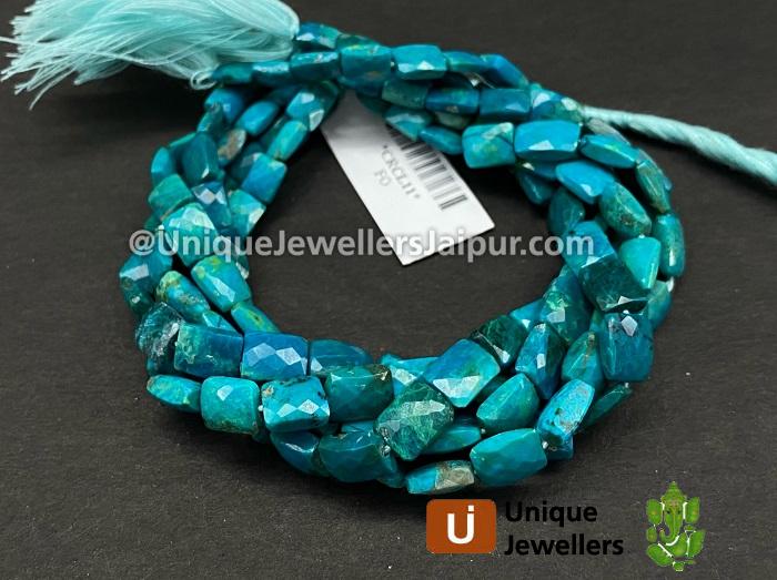 Chrysocolla Faceted Chicklet Beads