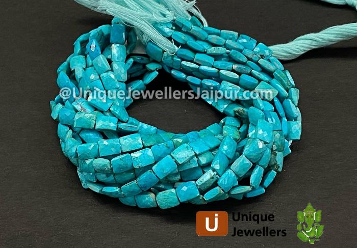 Sky Blue Chrysocolla Faceted Chicklet Beads