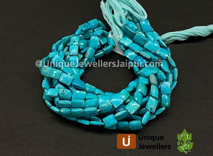 Sky Blue Chrysocolla Far Faceted Chicklet Beads